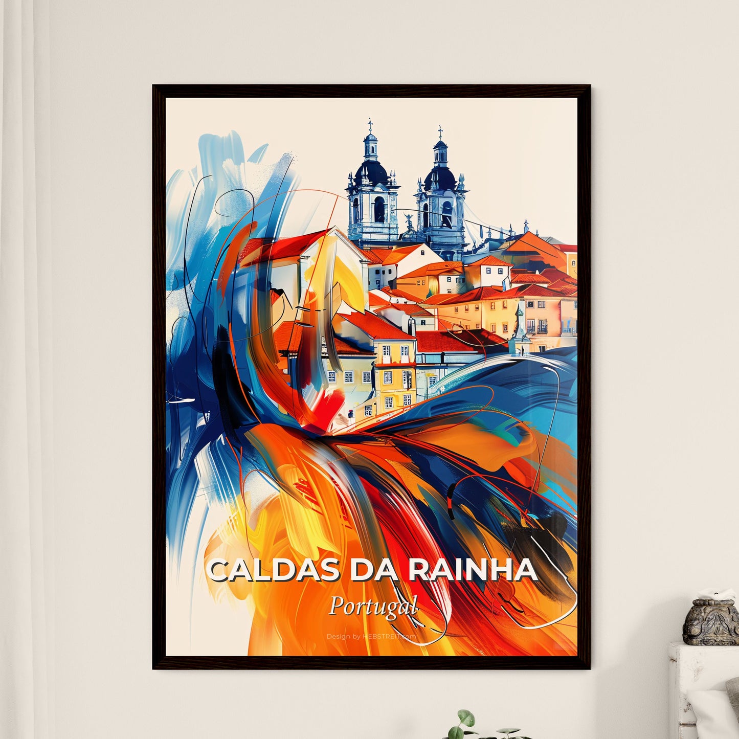 Vibrant Caldas Da Rainha, Portugal - A Colorful Painting Of A City