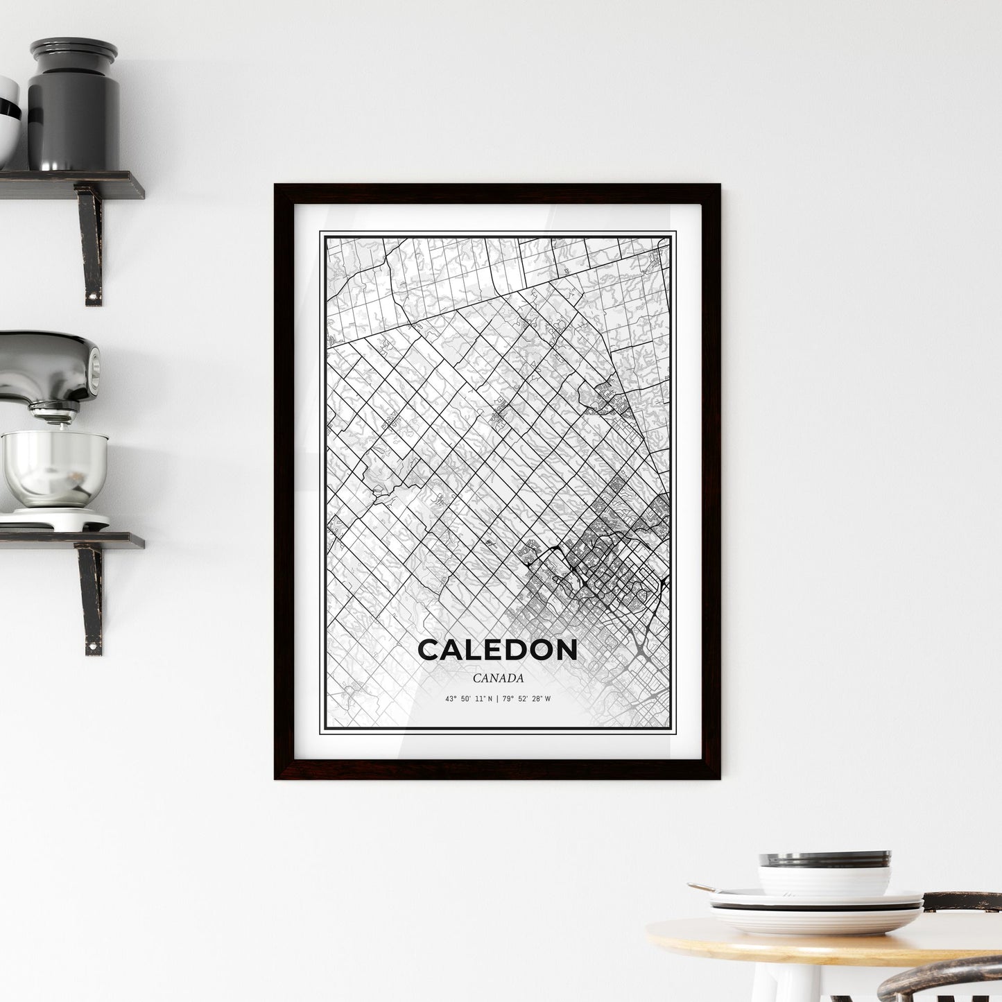 Caledon Canada - Minimal City Map