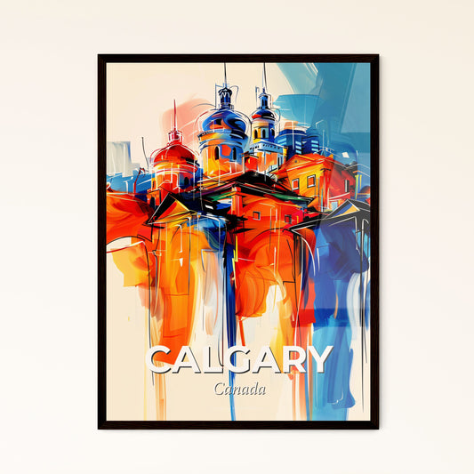 Vibrant Calgary, Canada - A Colorful Painting Of A Building