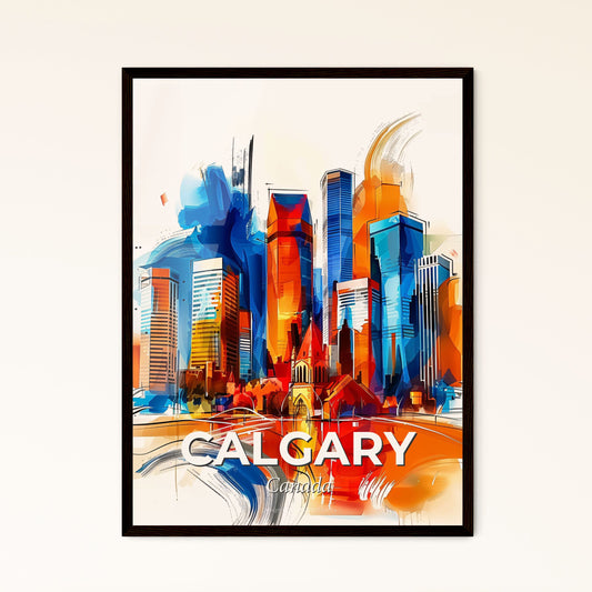 Vibrant Calgary, Canada - A Painting Of A City