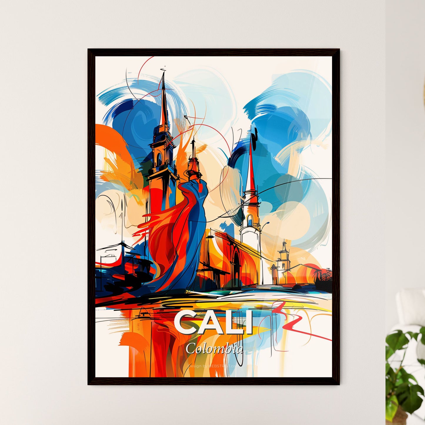 Vibrant Cali, Colombia - A Colorful Painting Of A City