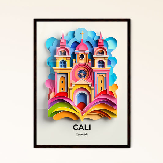 Vivid Cali, Colombia - a colorful church with a rainbow colored roof