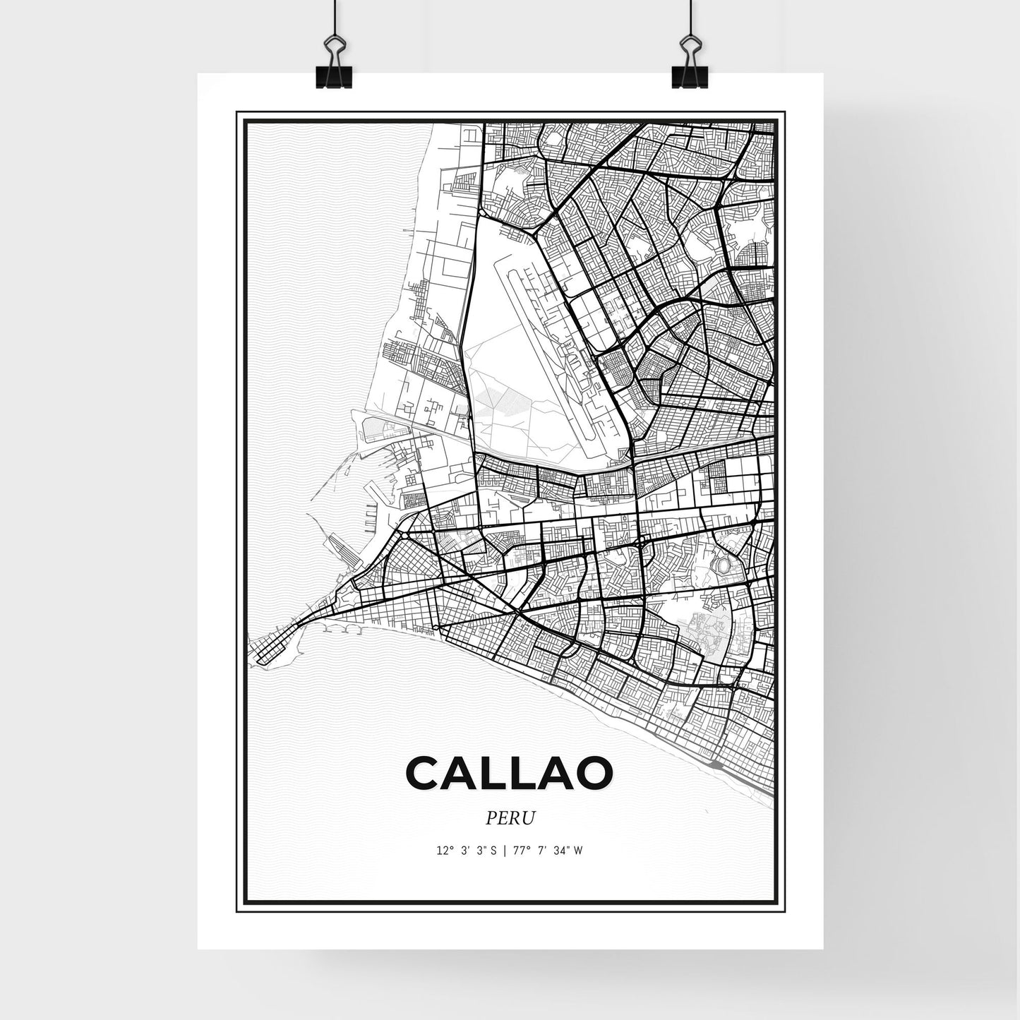 Callao Peru - Premium City Map Poster