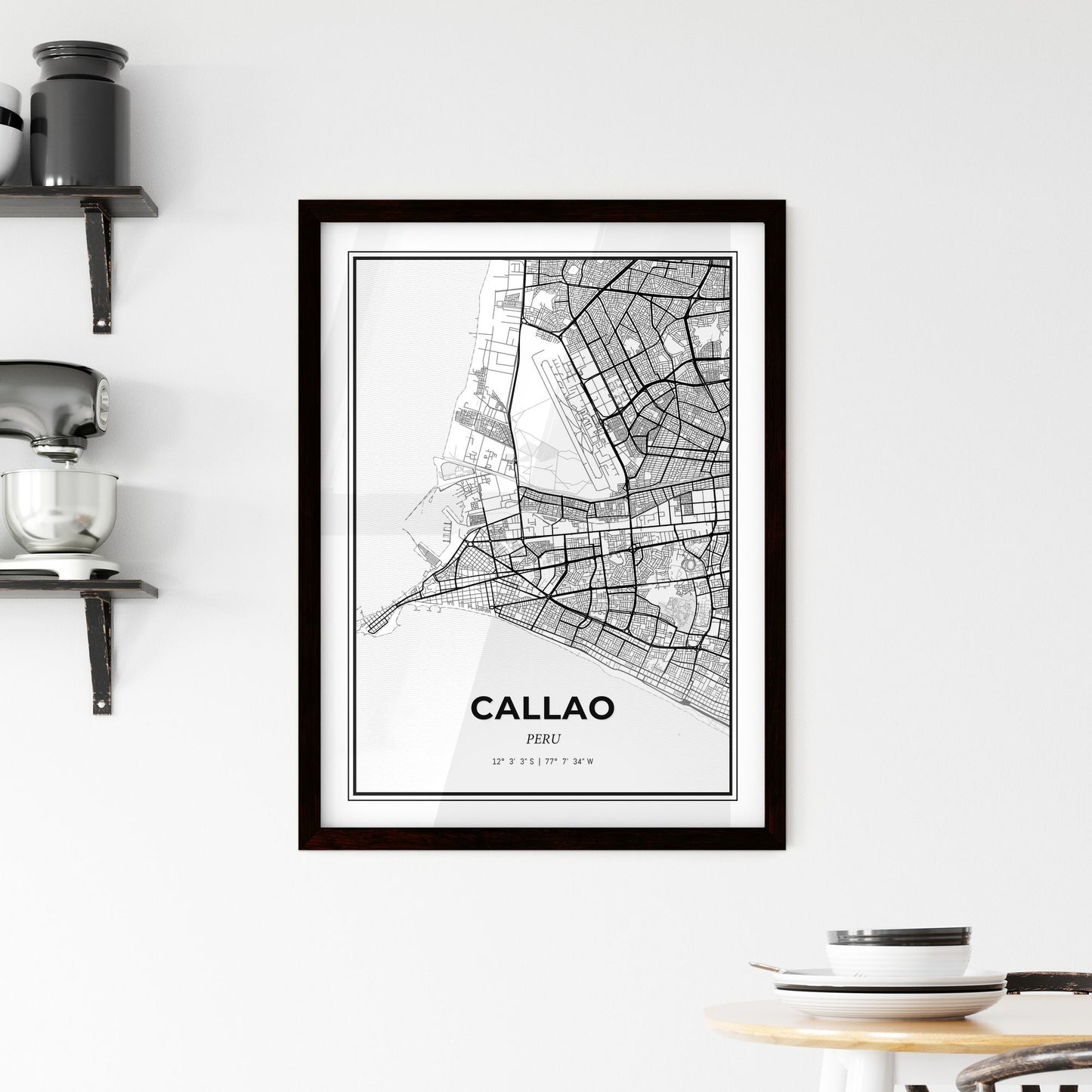 Callao Peru - Minimal City Map