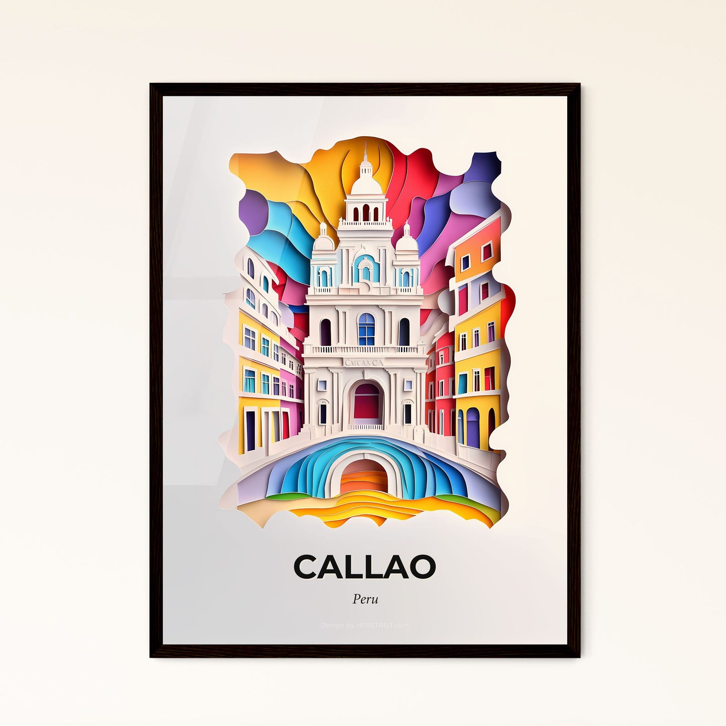 Vivid Callao, Peru - a paper cut of a city with a bridge