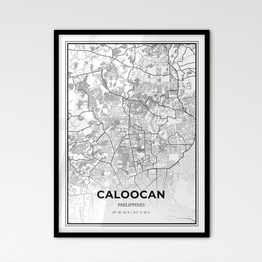 Caloocan Philippines - Scandinavian Style City Map for Modern Home Decor