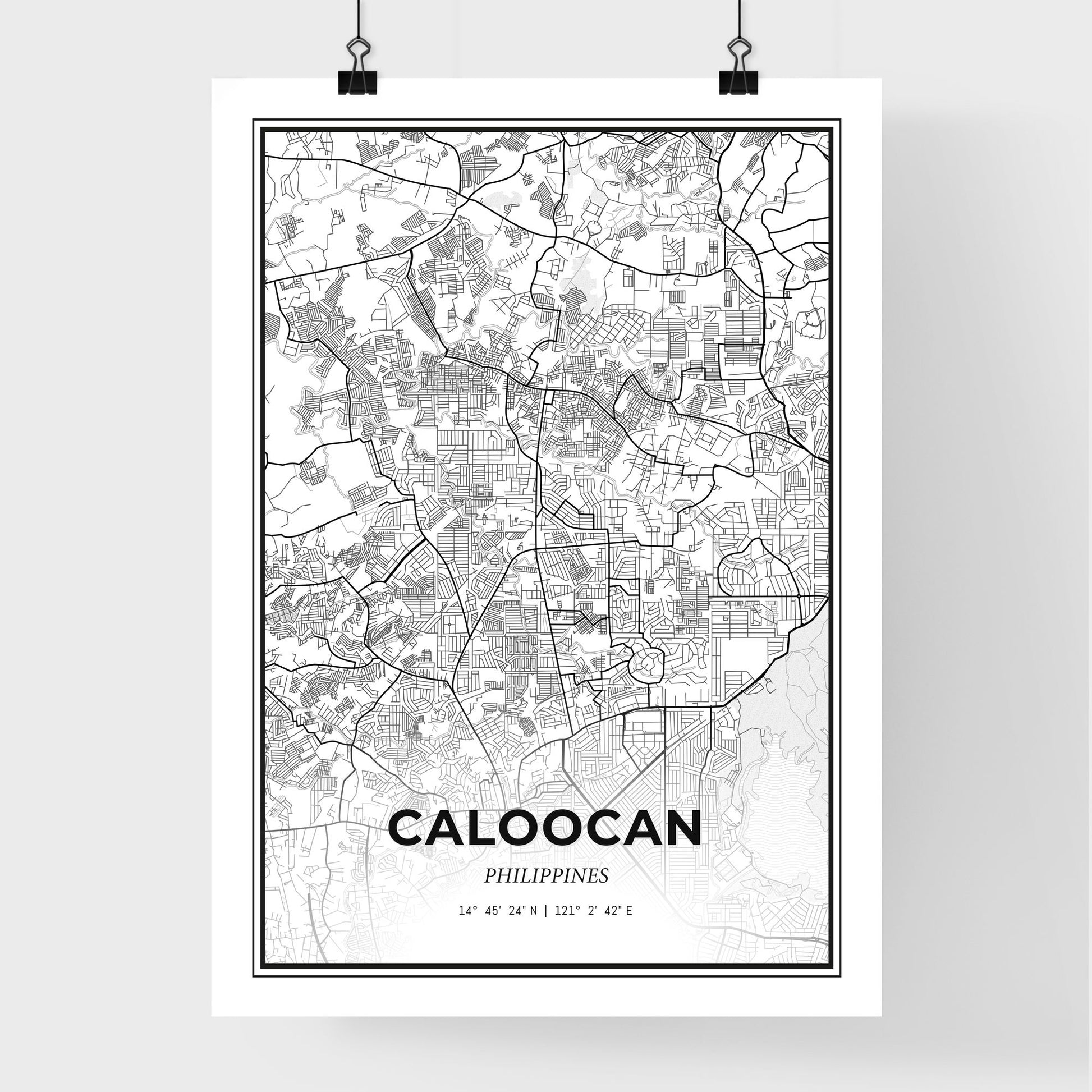 Caloocan Philippines - Premium City Map Poster