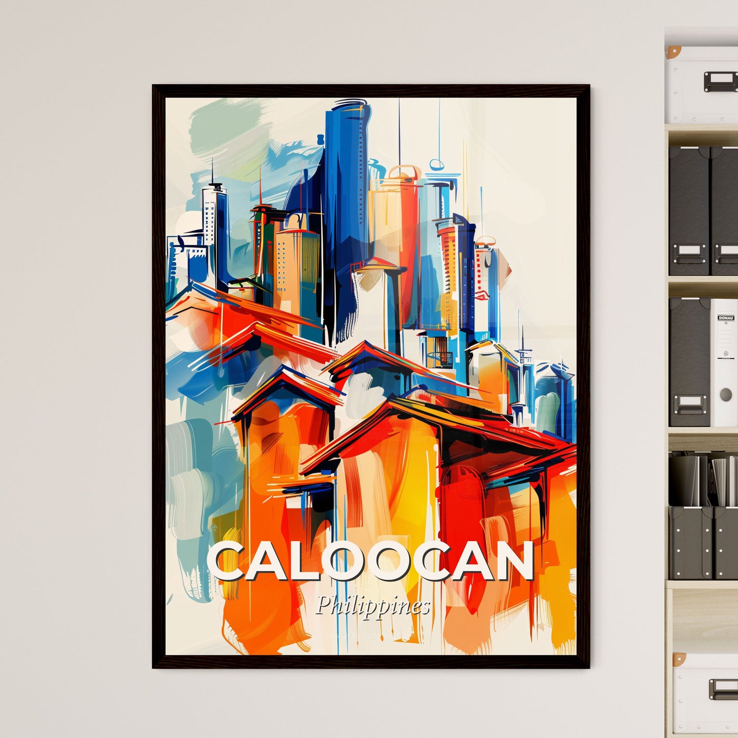 Vibrant Caloocan, Philippines - A Colorful Cityscape With Many Tall Buildings