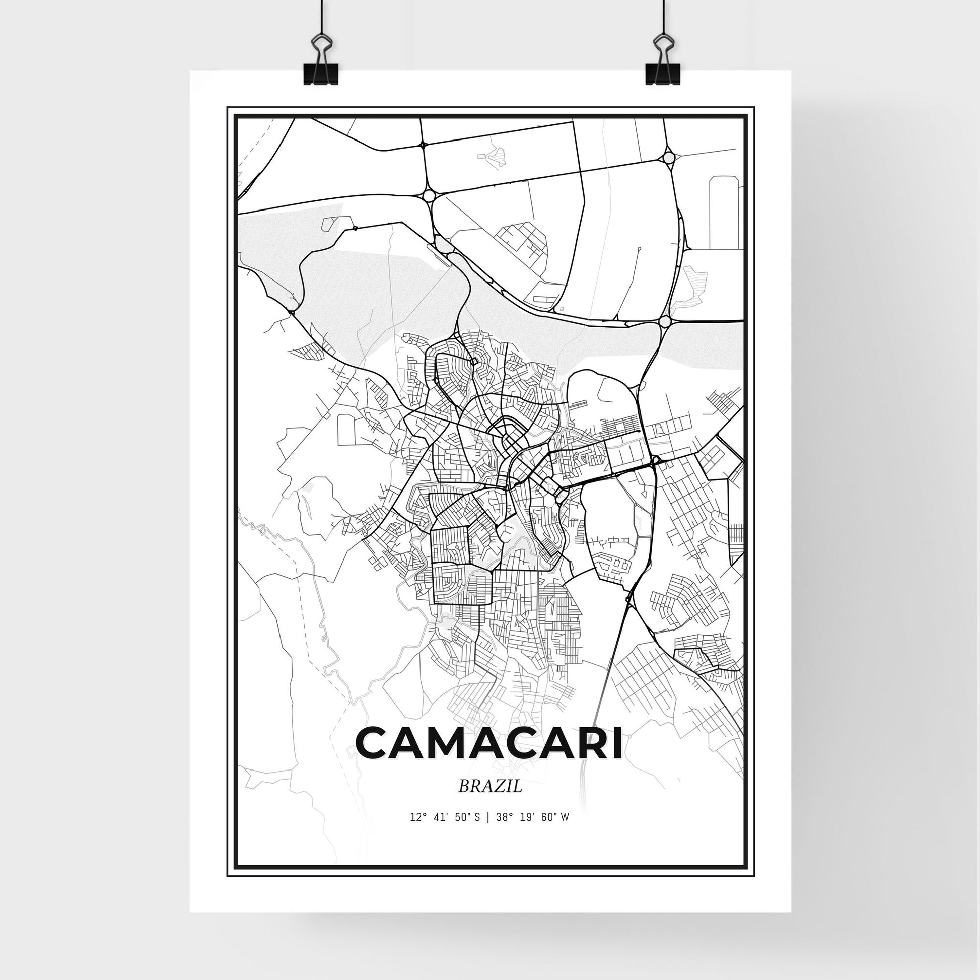 Camacari Brazil - Premium City Map Poster