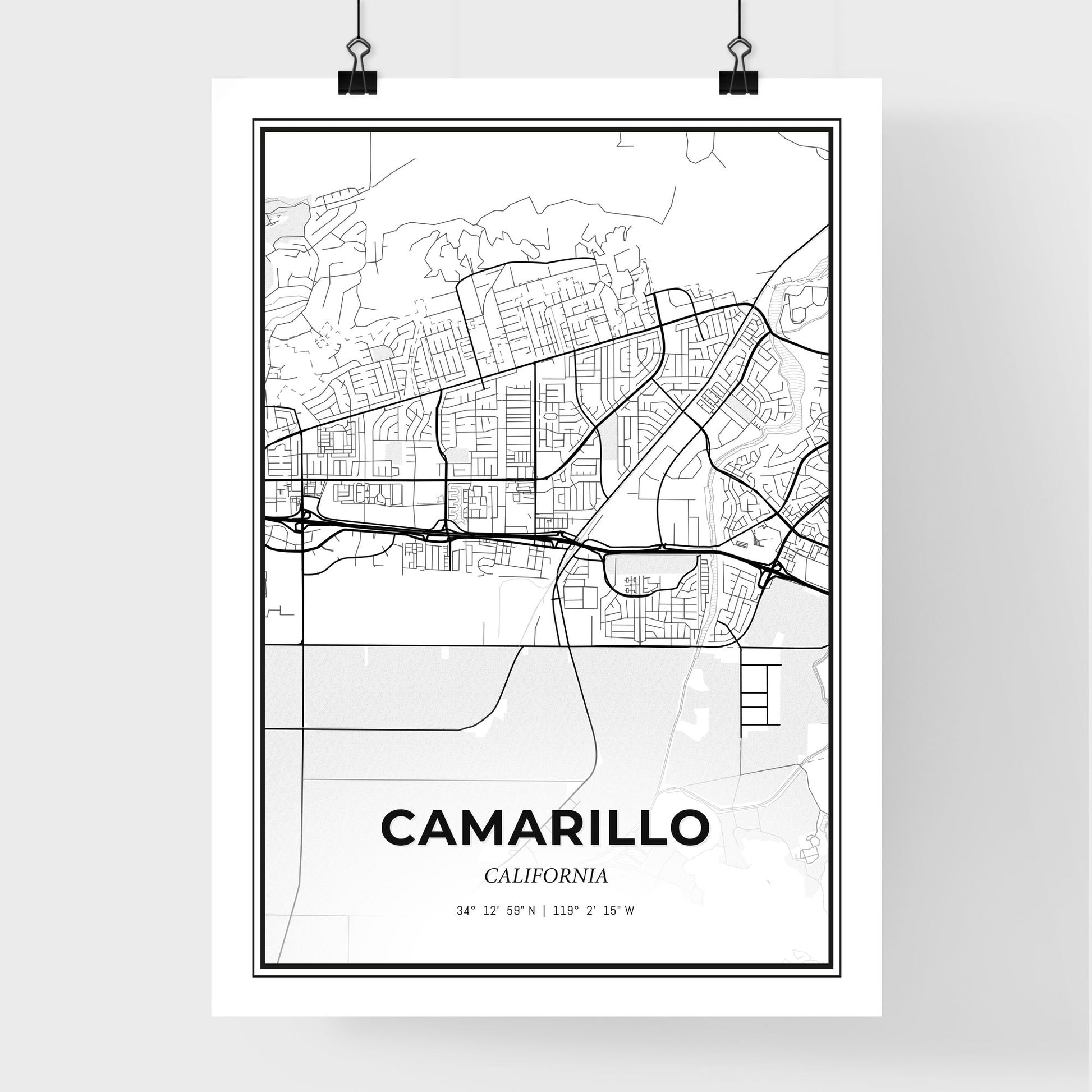 Camarillo California - Premium City Map Poster