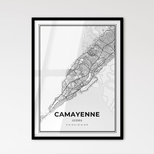 Camayenne Guinea - Scandinavian Style City Map for Modern Home Decor