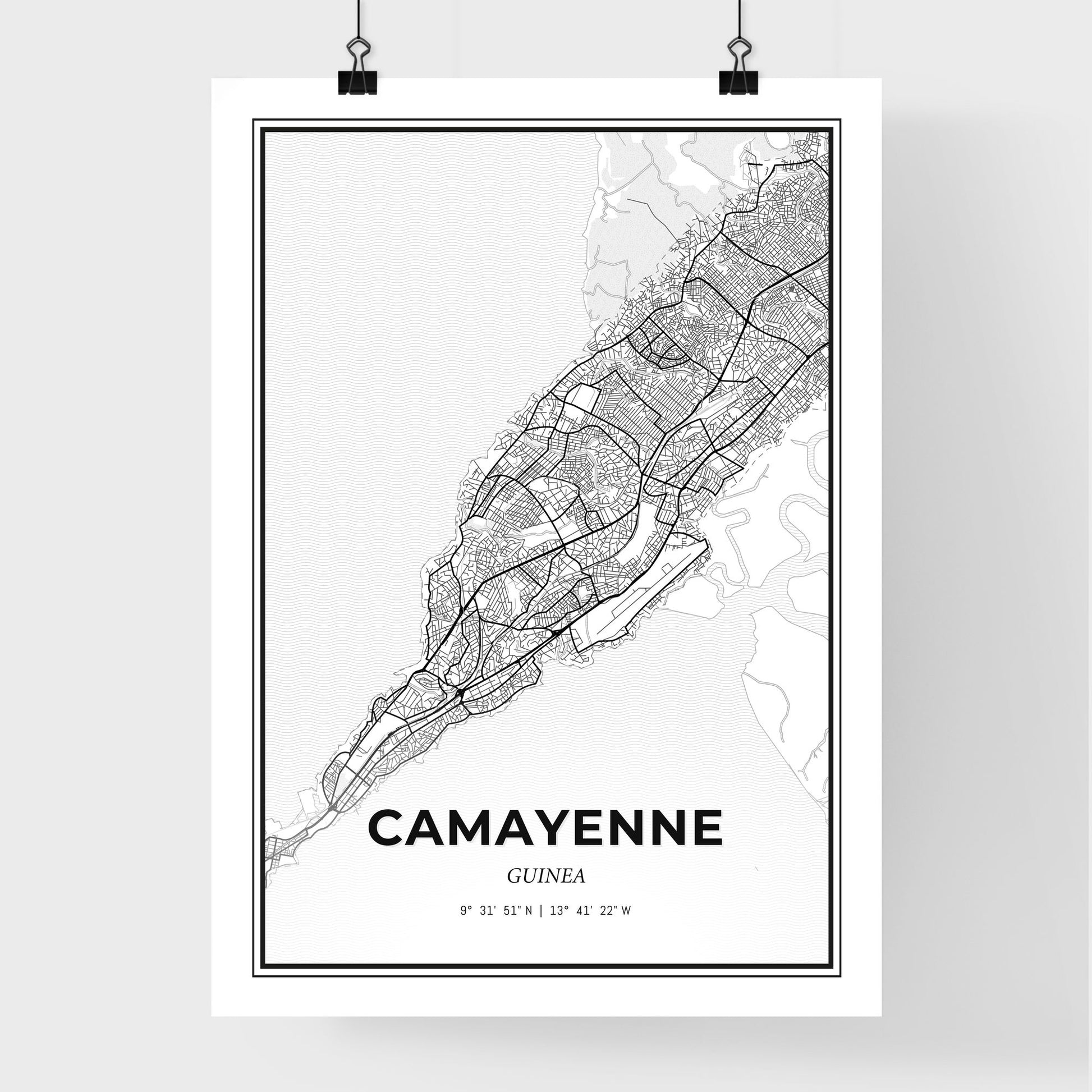 Camayenne Guinea - Premium City Map Poster