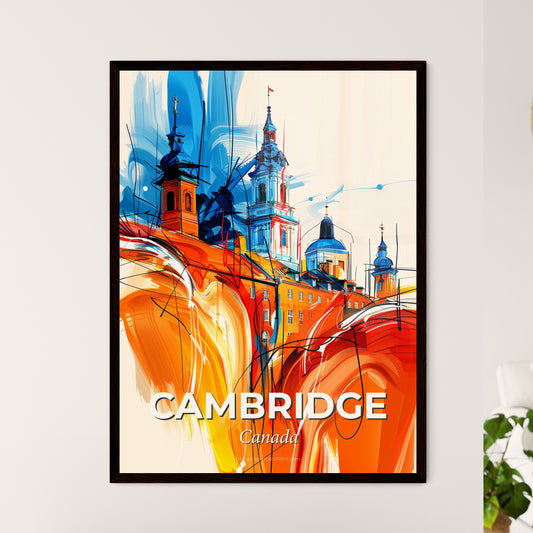 Vibrant Cambridge, Canada - A Painting Of A Building With Towers And Spires