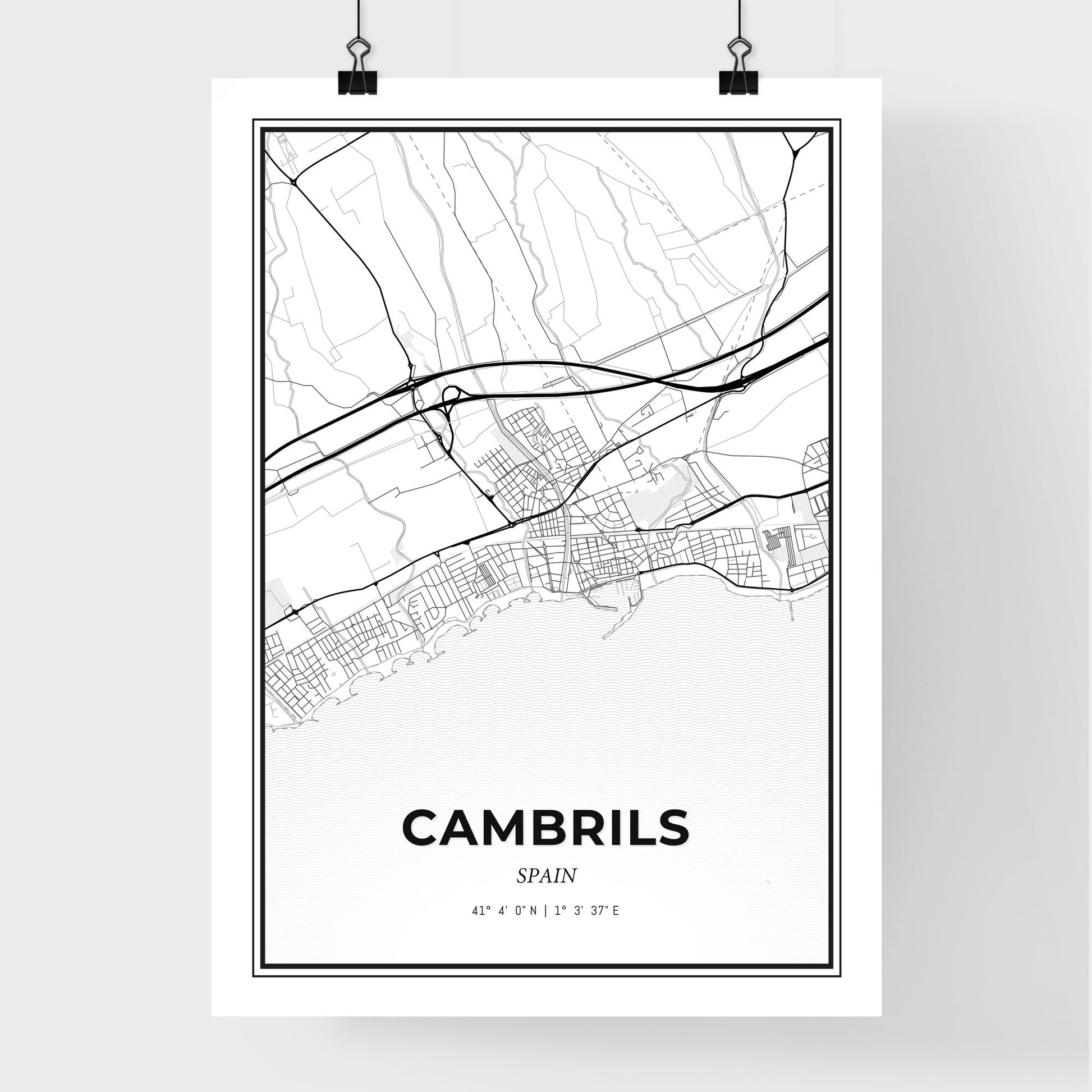 Cambrils Spain - Premium City Map Poster