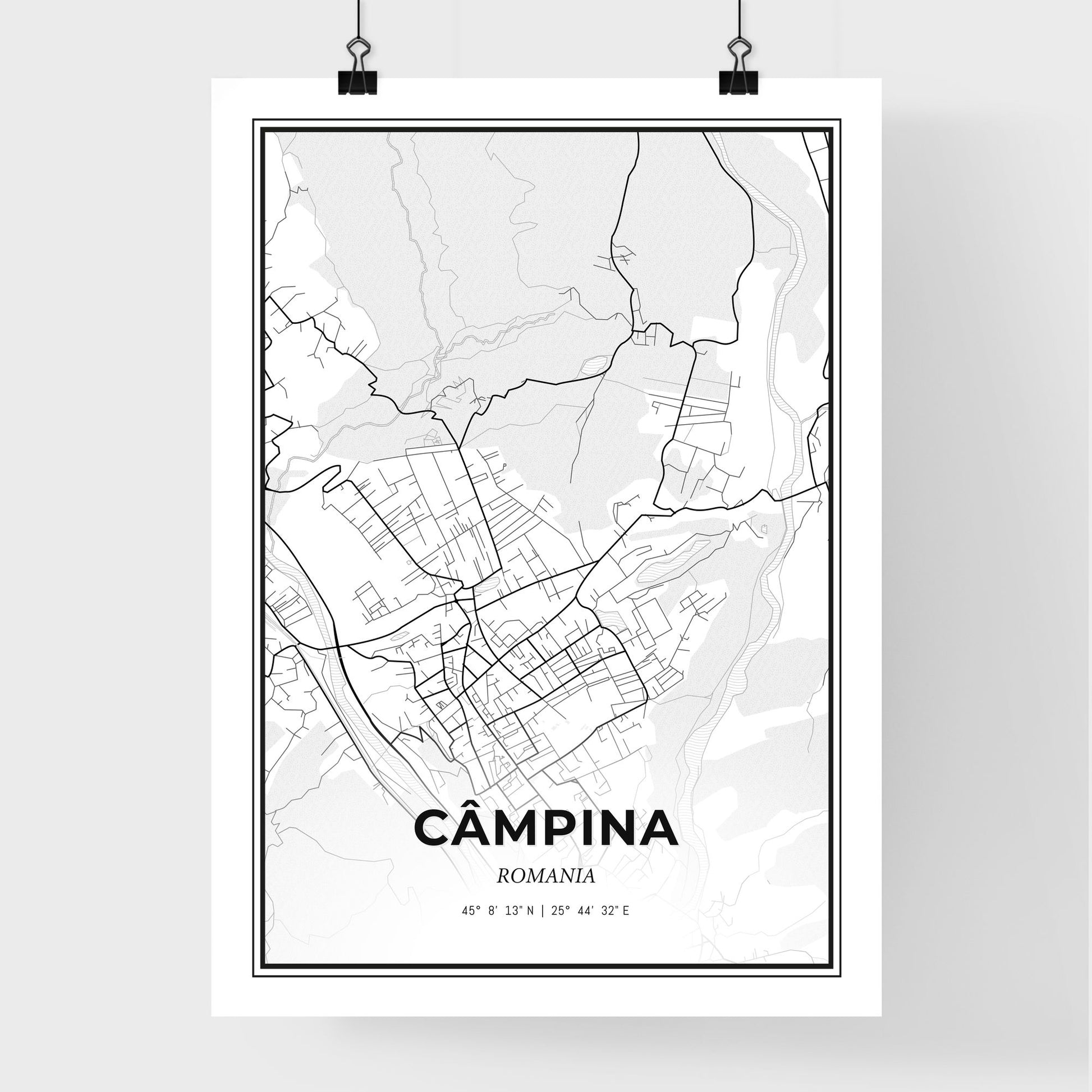 Câmpina Romania - Premium City Map Poster