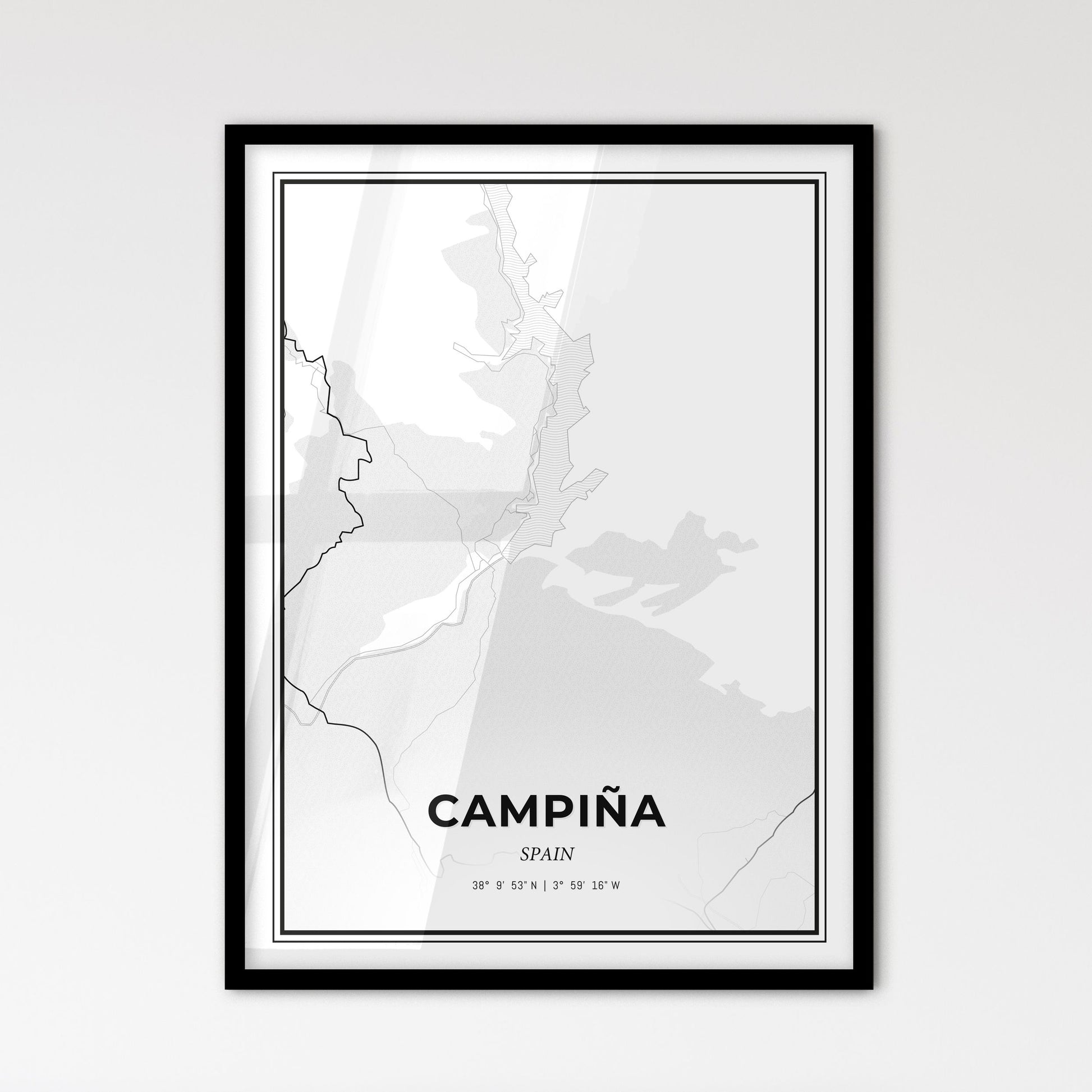 Campiña Spain - Scandinavian Style City Map for Modern Home Decor