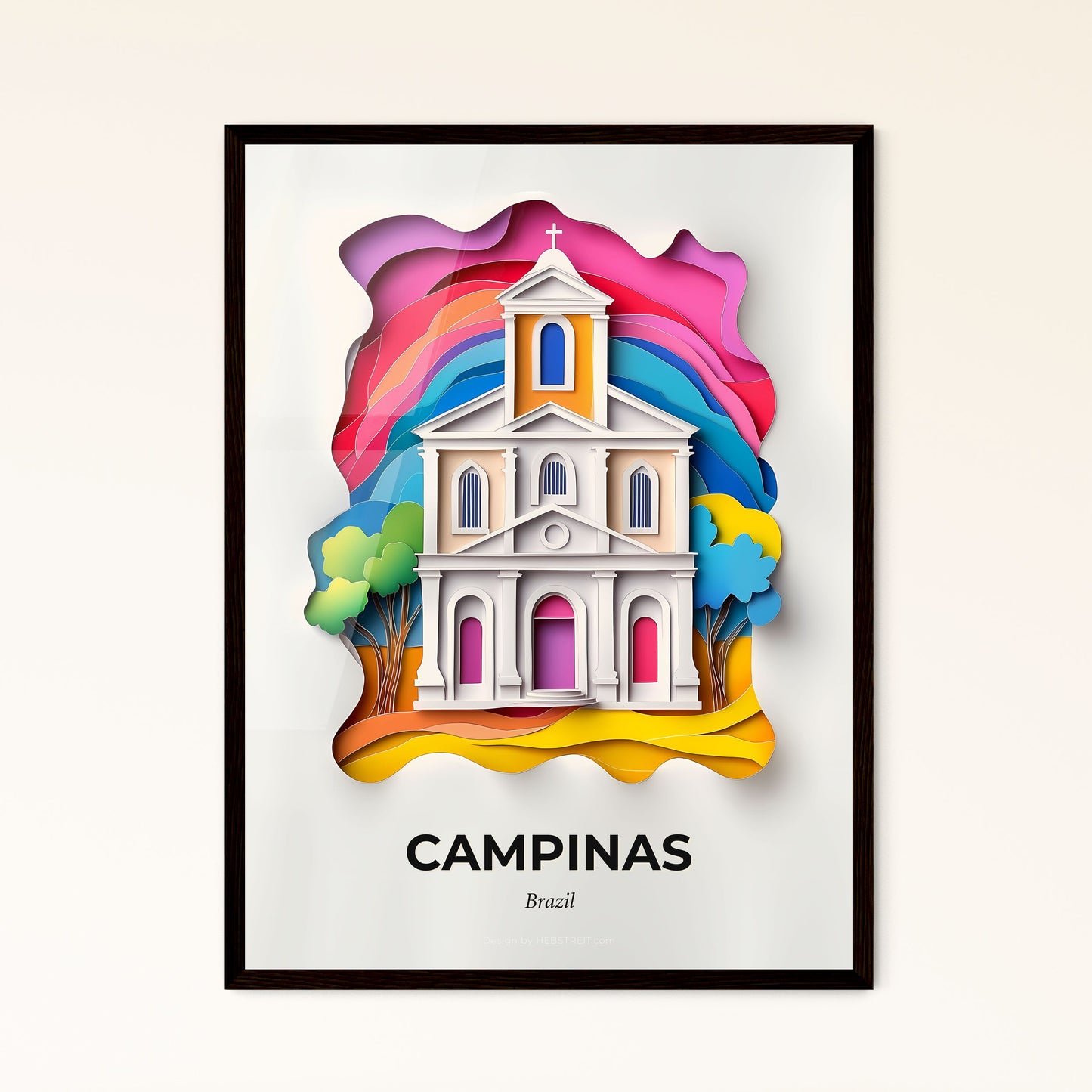 Vivid Campinas, Brazil - a church with a rainbow in the background