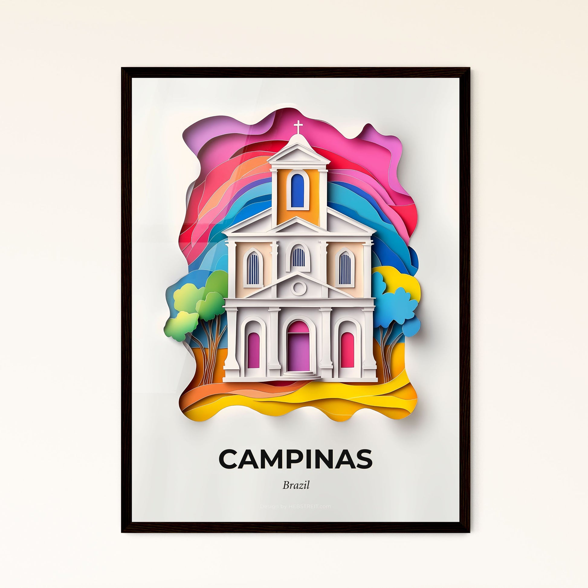 Vivid Campinas, Brazil - a church with a rainbow in the background