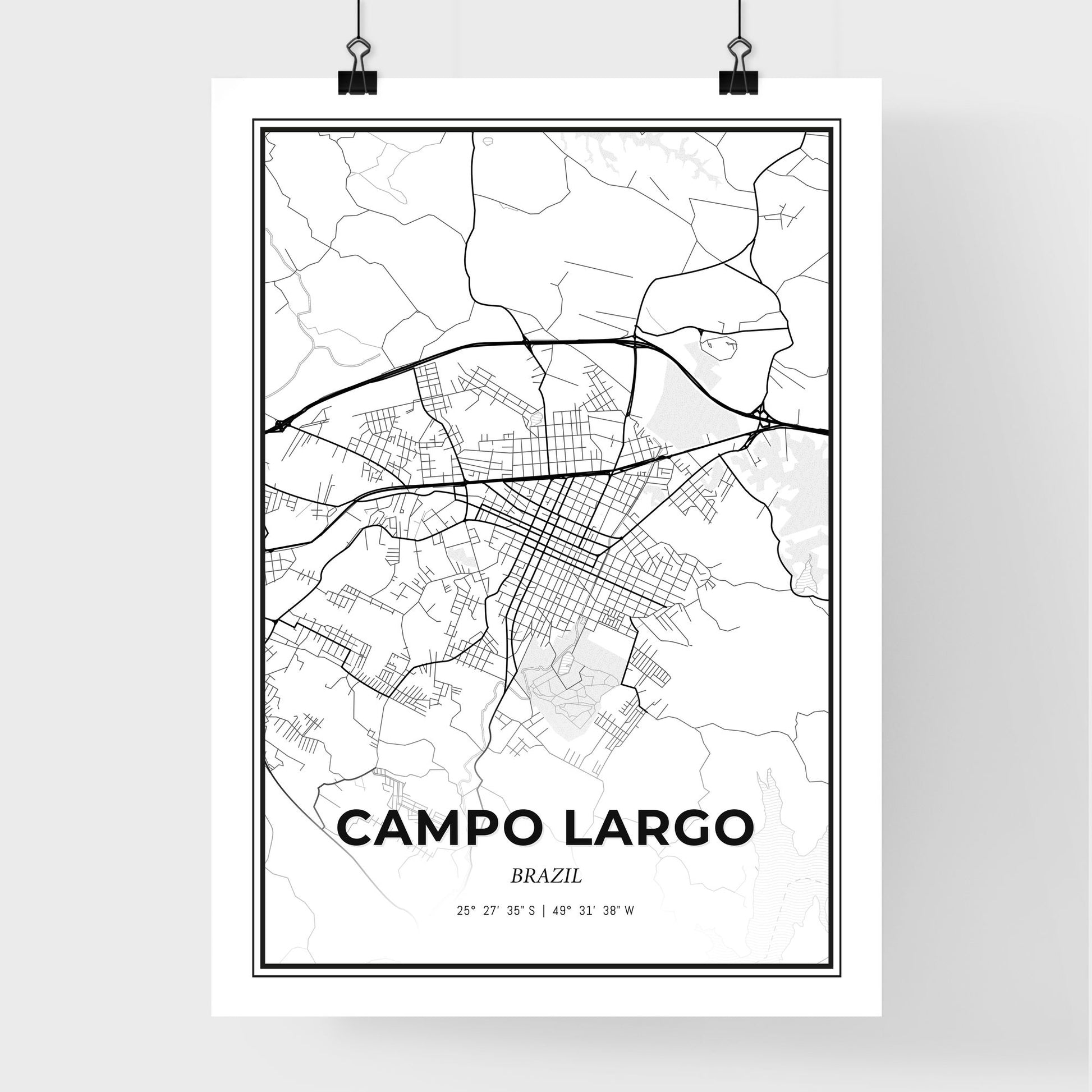 Campo Largo Brazil - Premium City Map Poster