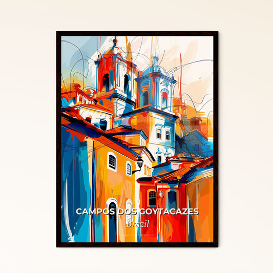 Vibrant Campos Dos Goytacazes, Brazil - A Colorful Painting Of Buildings