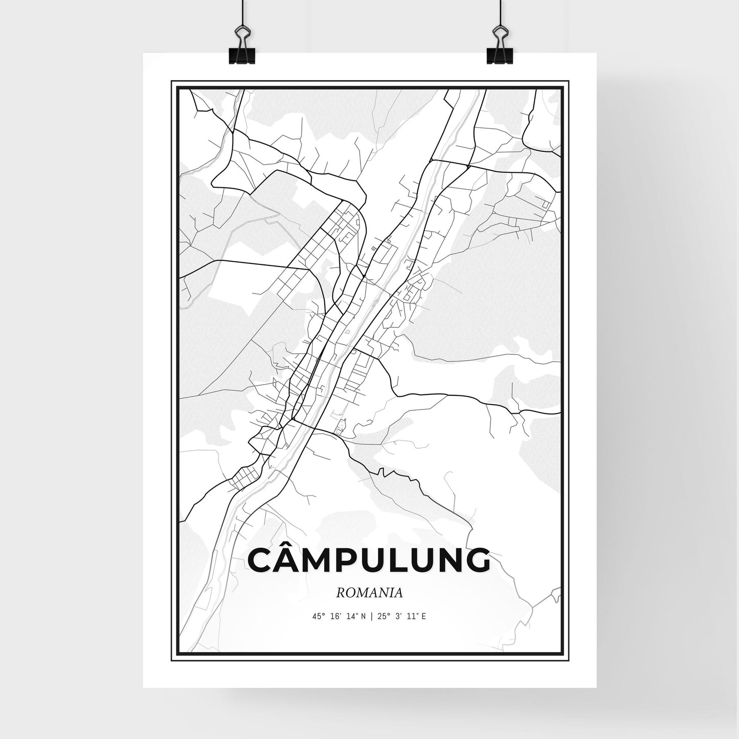 Câmpulung Romania - Premium City Map Poster