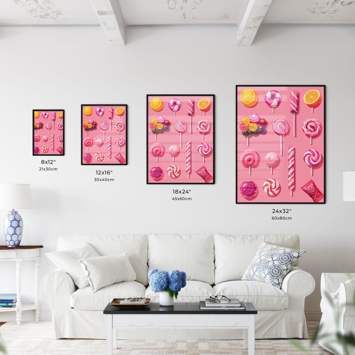 Abstract Expressionism Art Candy Colorful Confections Dessert Lollipop Painting Pastel Sweets Default Title