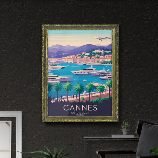 Cannes: A Stunning Coastal Paradise with Luxury Yachts and Breathtaking Mountain Views in Côte d'Azur, France.