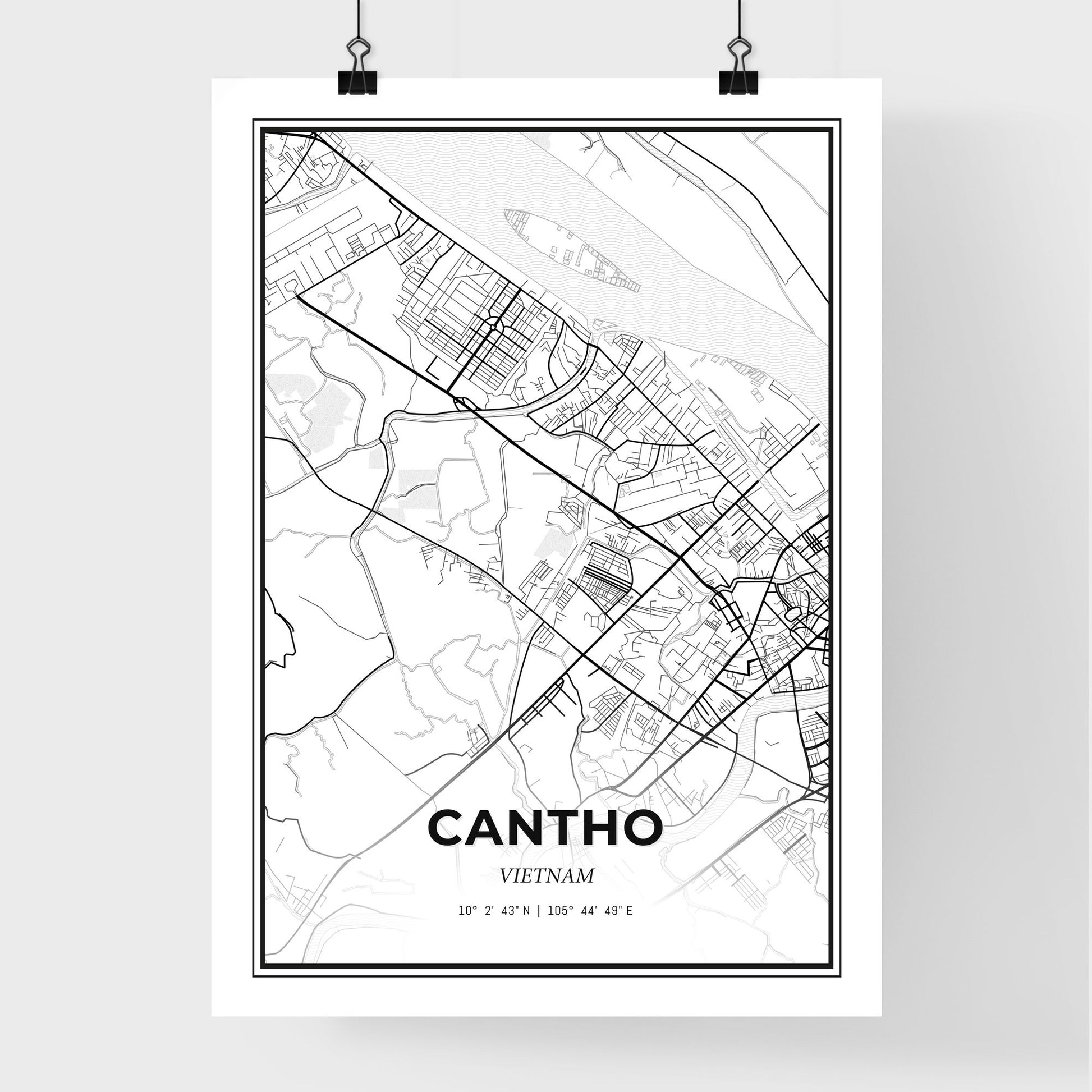 Cantho Vietnam - Premium City Map Poster
