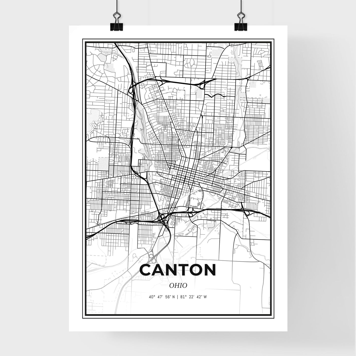 Canton Ohio - Premium City Map Poster