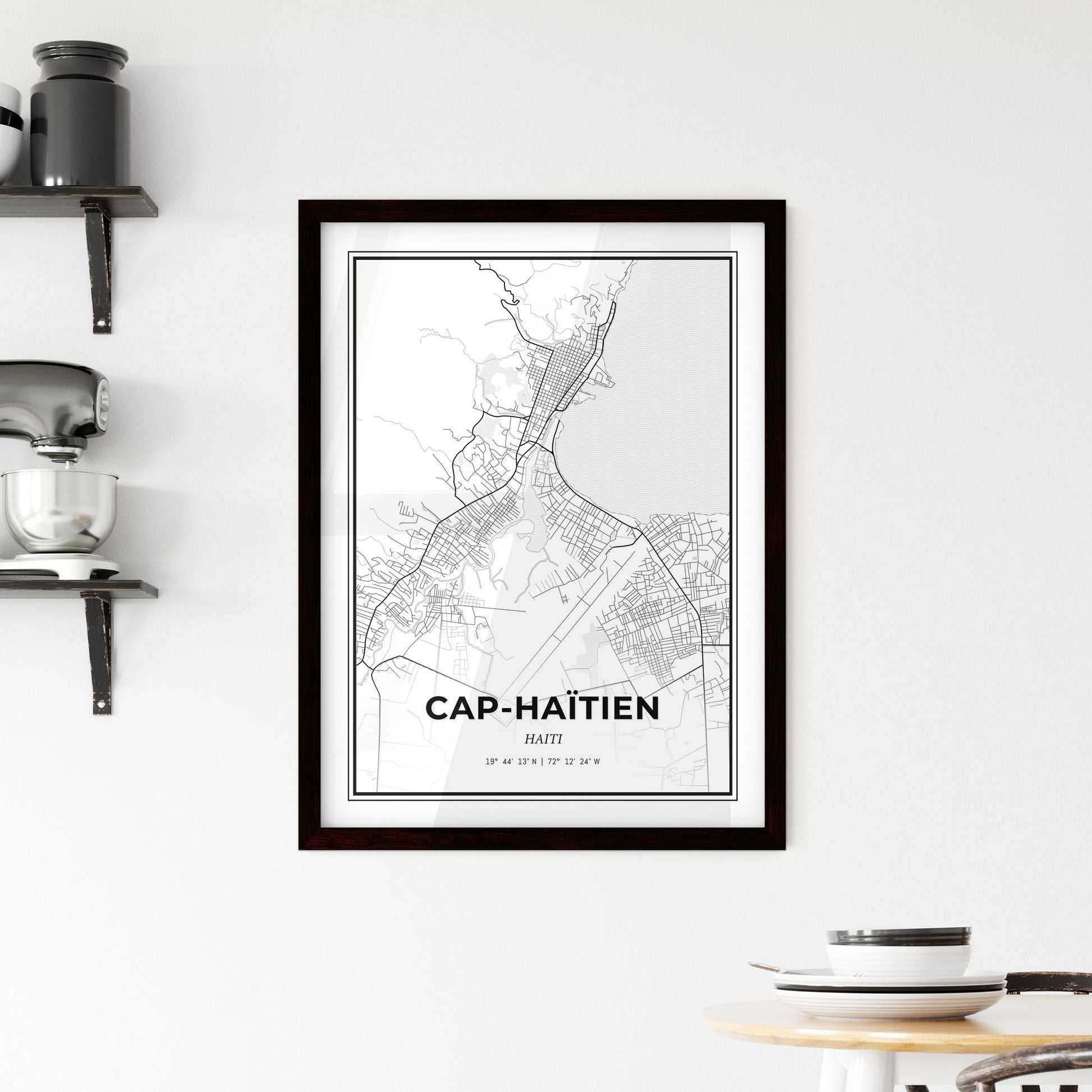 Cap-Haïtien Haiti - Minimal City Map