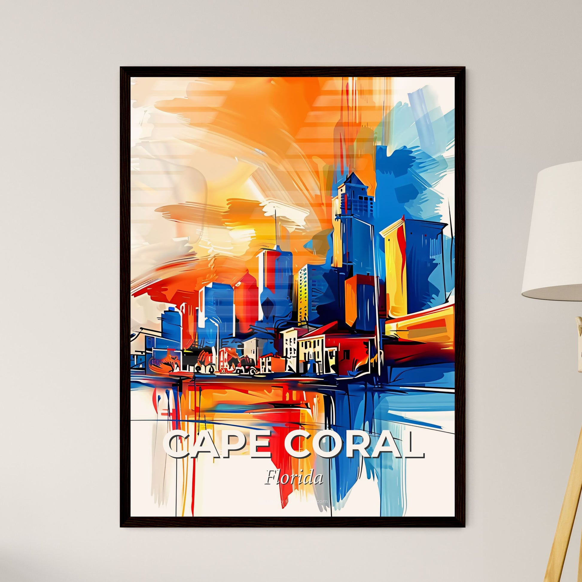 Vibrant Cape Coral, Florida - A Painting Of A City