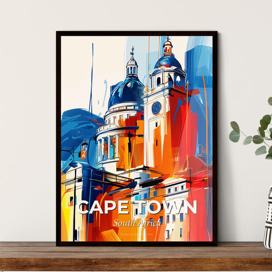 Vibrant Cape Town, South Africa - A Colorful Building With A Clock Tower