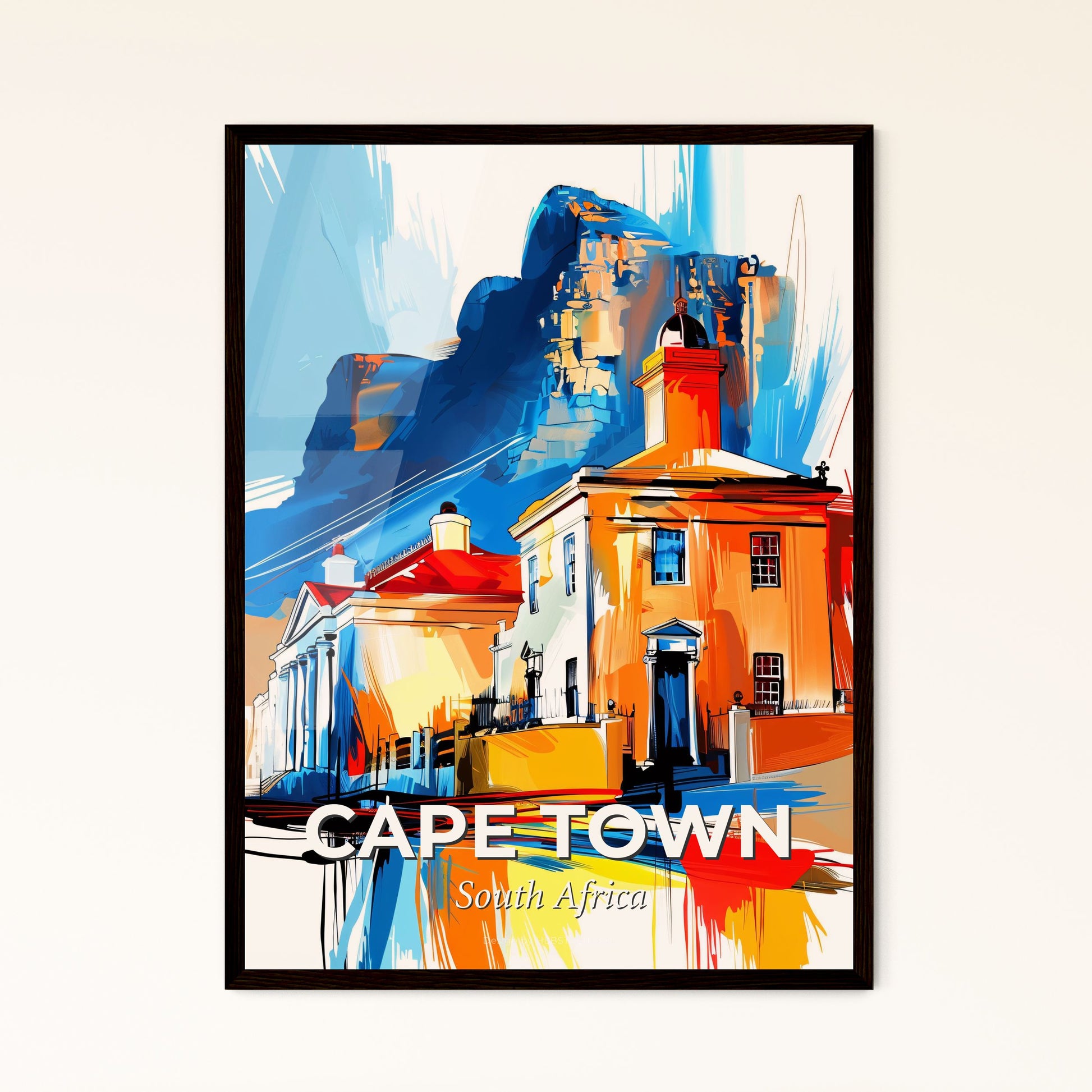 Vibrant Cape Town, South Africa - A Painting Of A Building