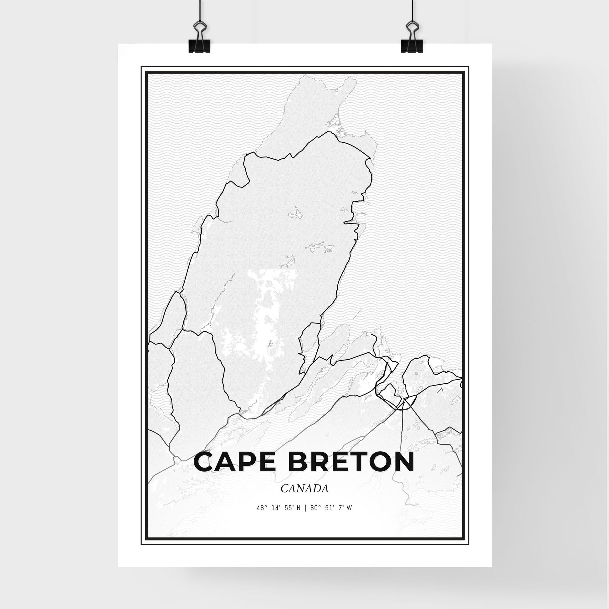 Cape Breton Canada - Premium City Map Poster