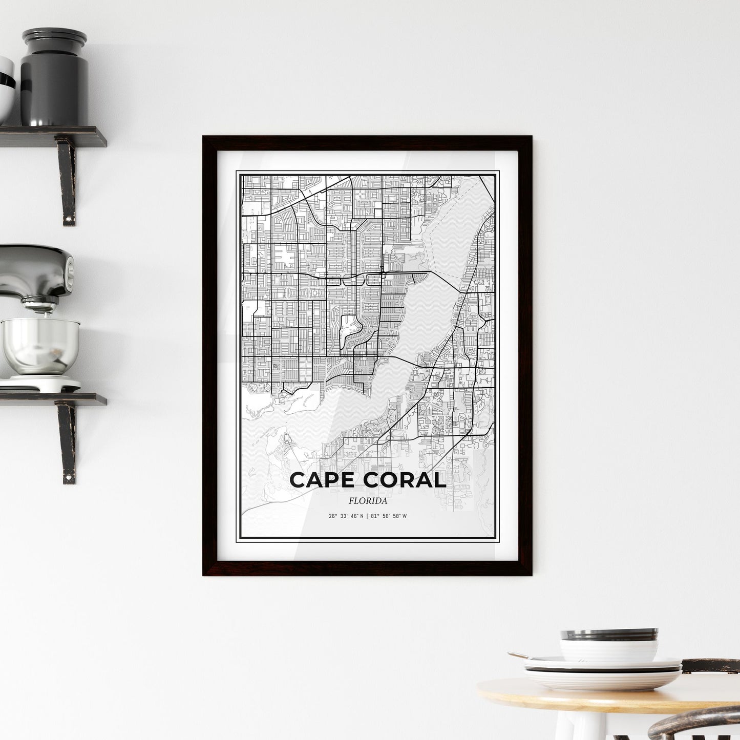 Cape Coral Florida - Minimal City Map