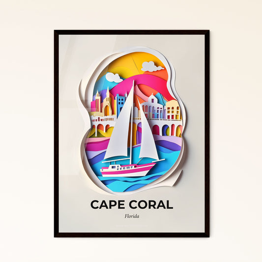 Vivid Cape Coral, Florida, Papercut Print