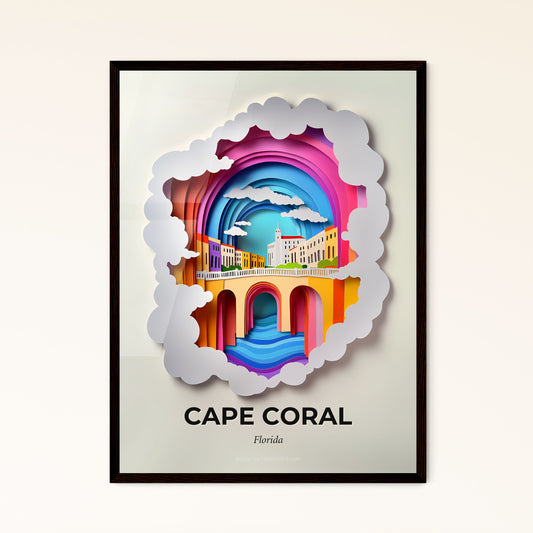 Vivid Cape Coral, Florida, Papercut Print