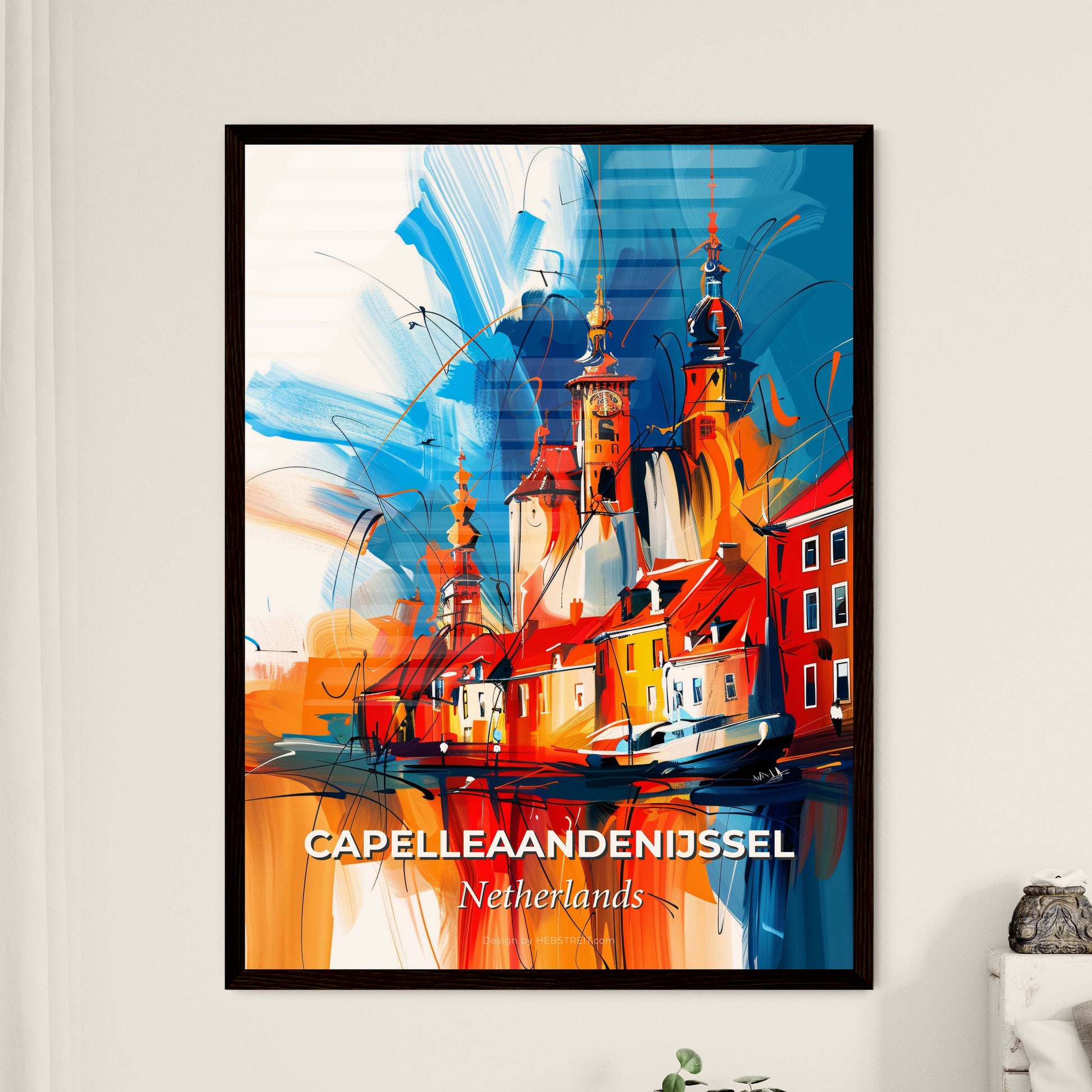 Vibrant Capelleaandenijssel, Netherlands - A Painting Of A City