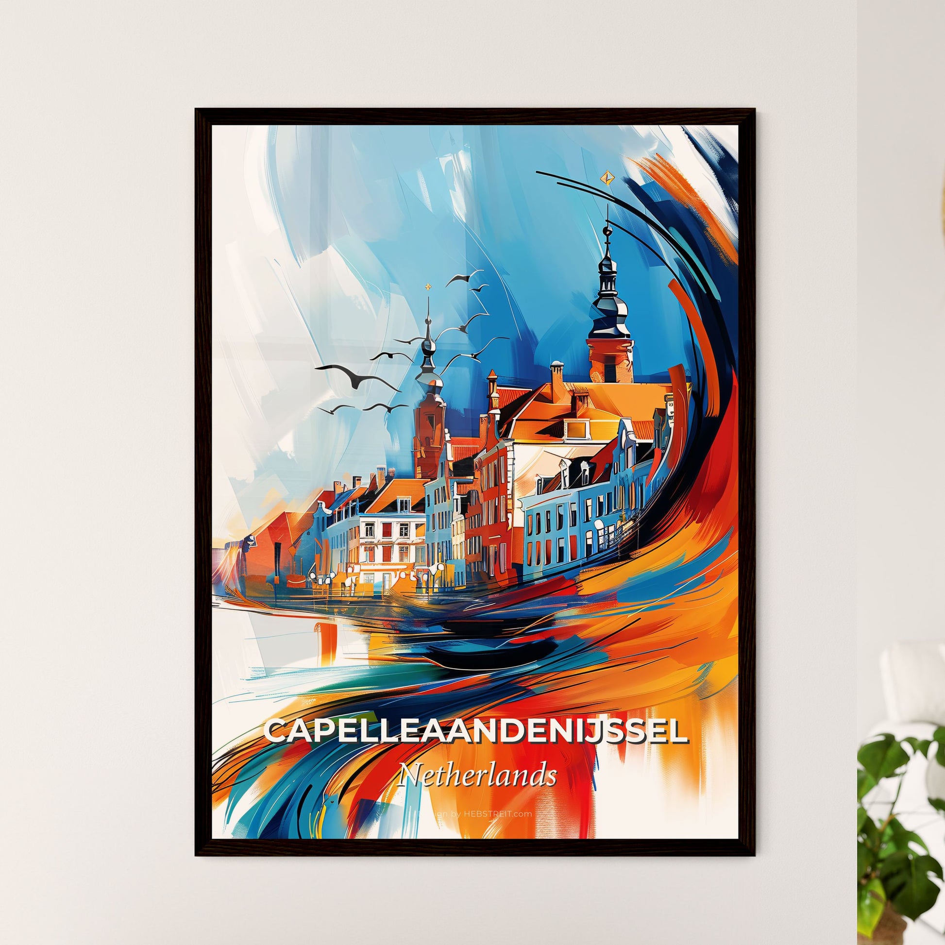 Vibrant Capelleaandenijssel, Netherlands - A Painting Of A City