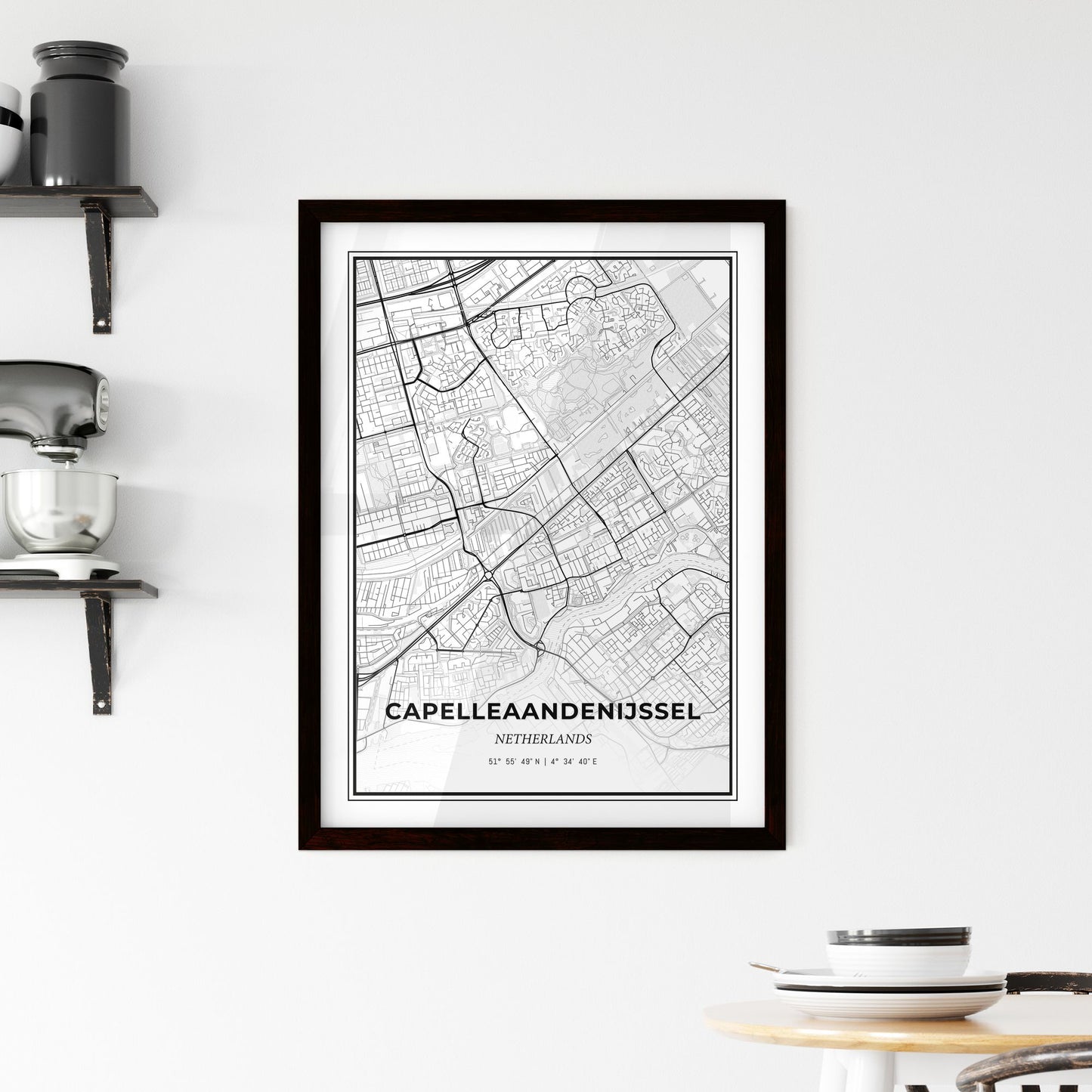  Capelle aan den IJssel Netherlands - Minimal City Map