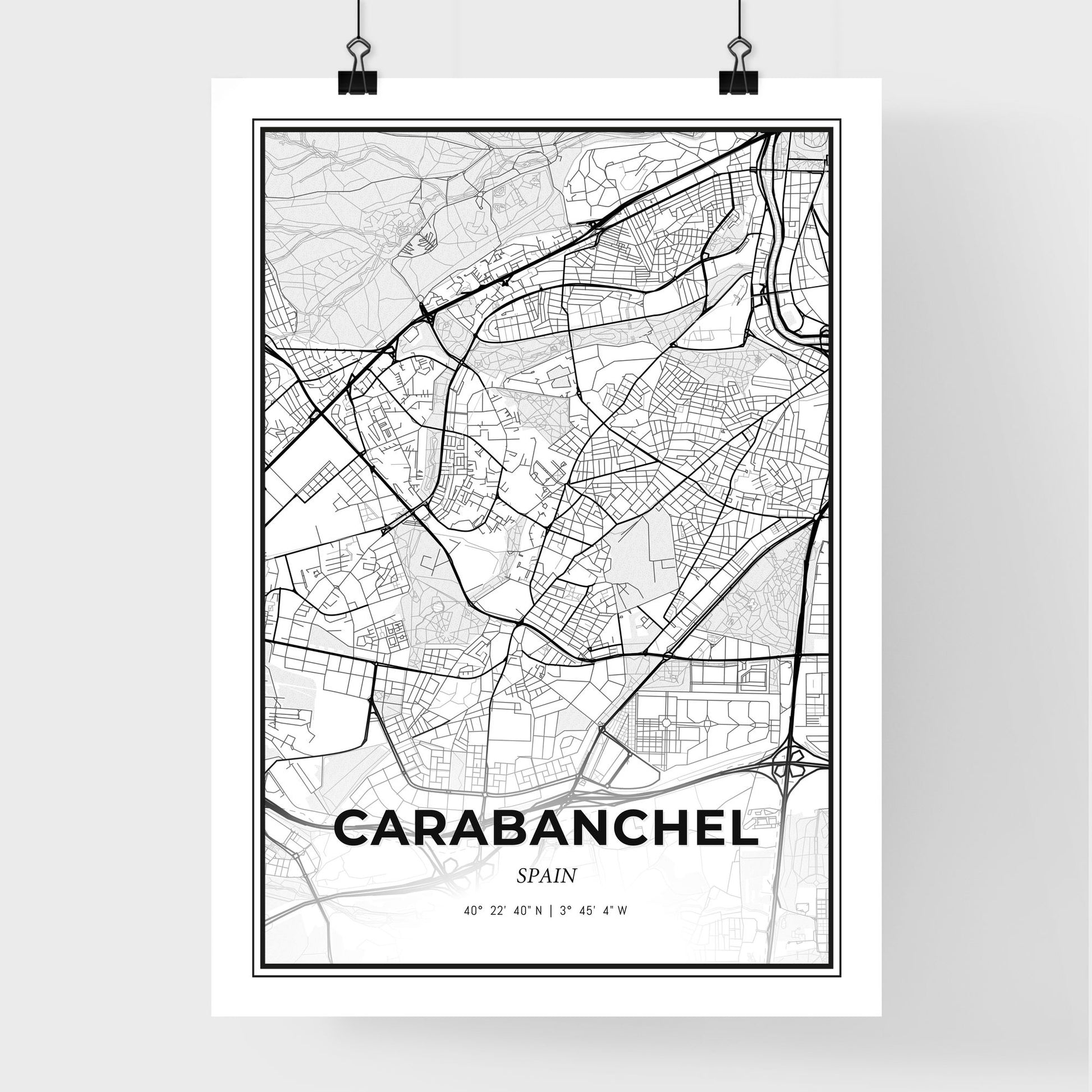 Carabanchel Spain - Premium City Map Poster