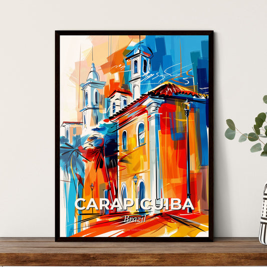 Vibrant Carapicuiba, Brazil - A Painting Of A Building