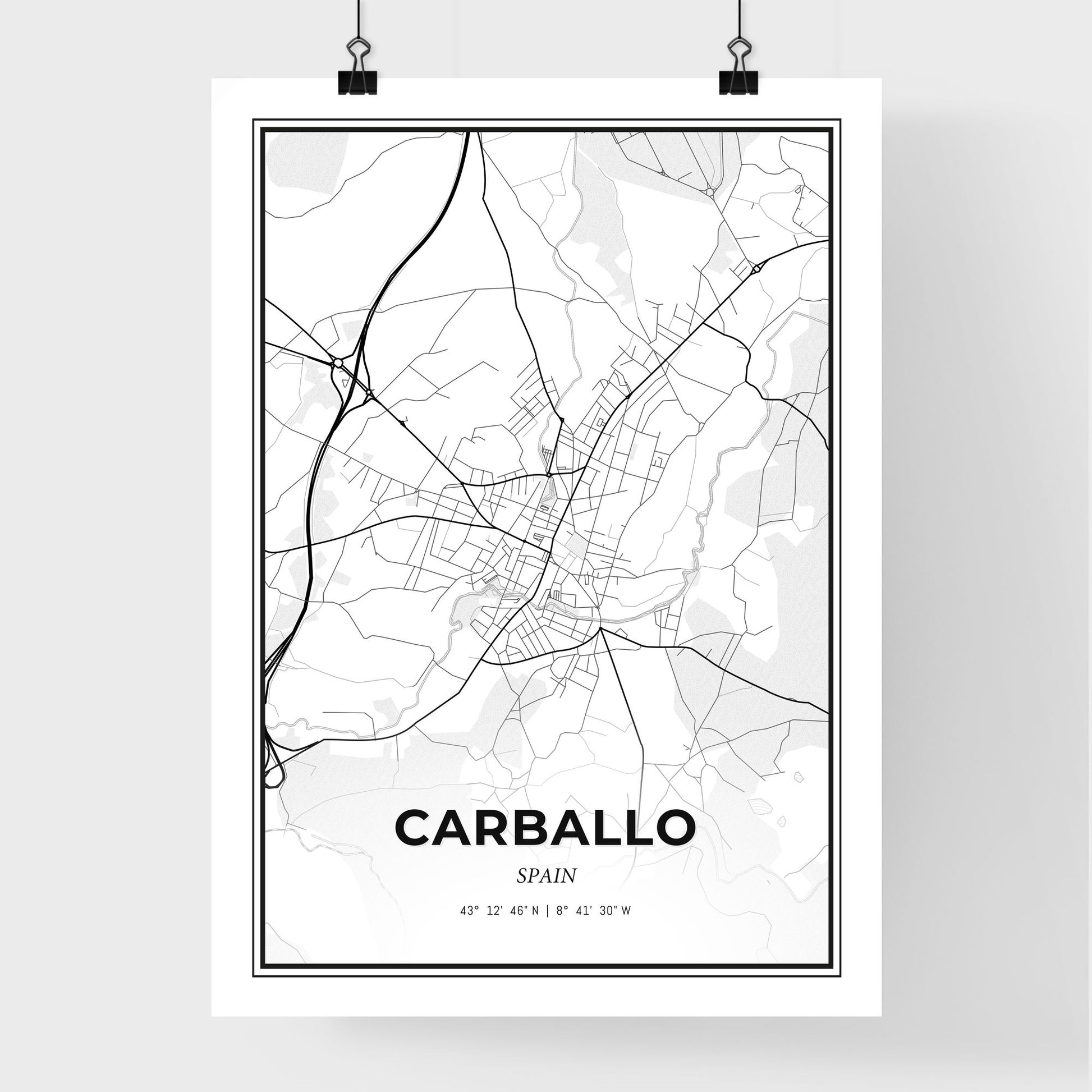 Carballo Spain - Premium City Map Poster