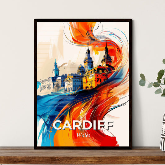 Vibrant Cardiff, Wales - A Colorful Painting Of A City