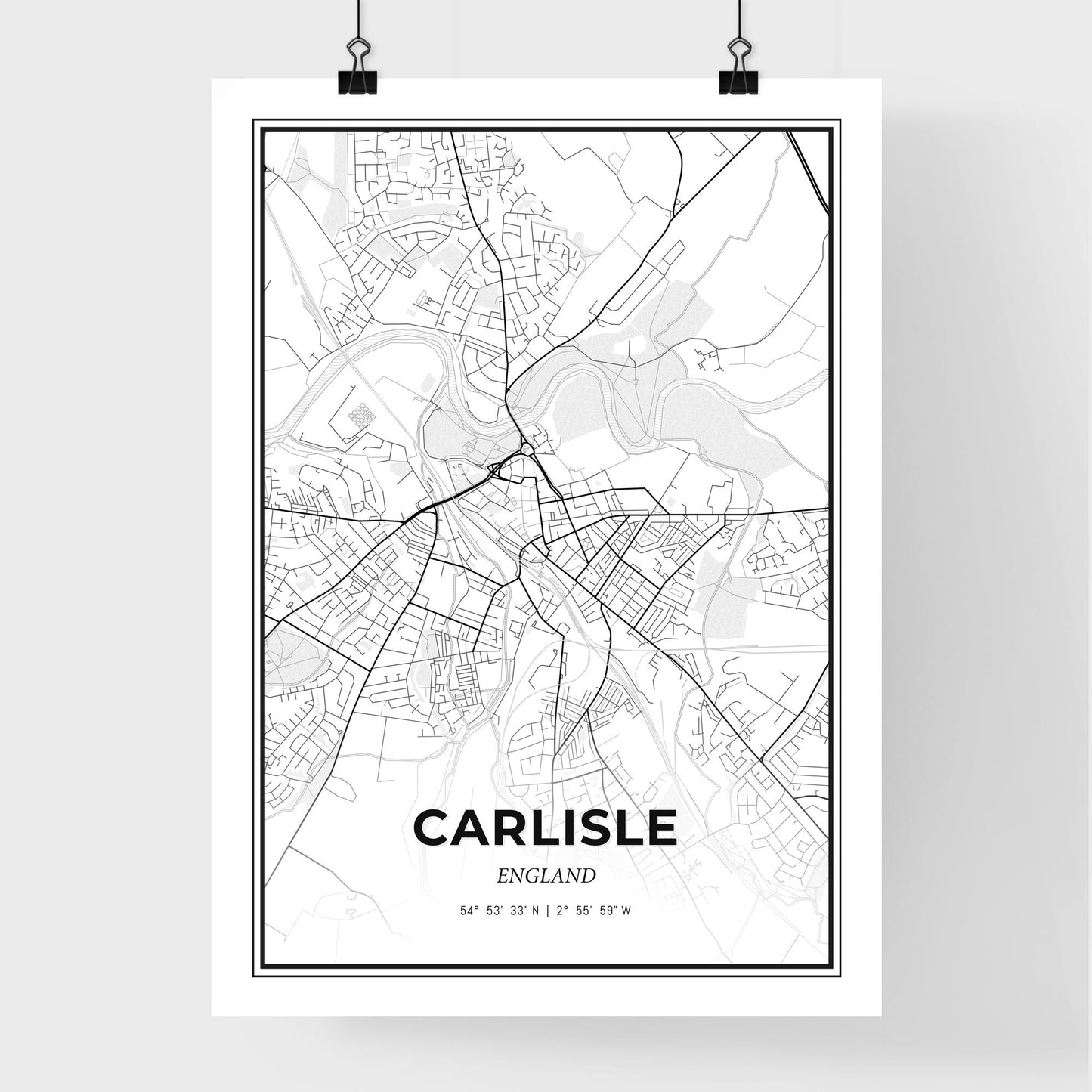 Carlisle England - Premium City Map Poster