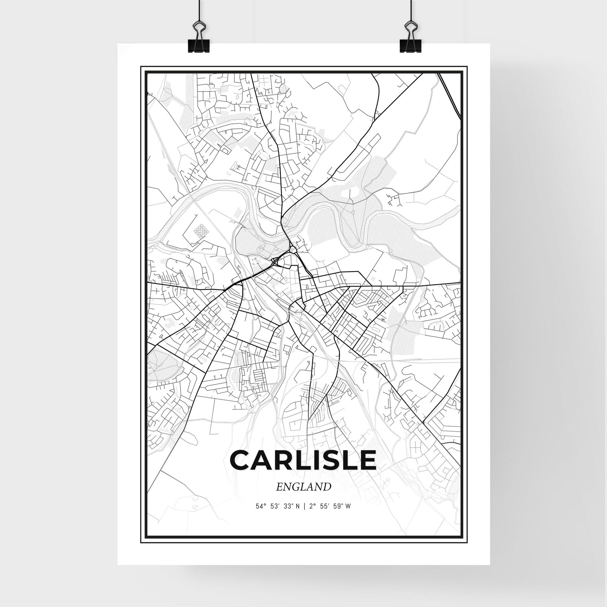 Carlisle England - Premium City Map Poster