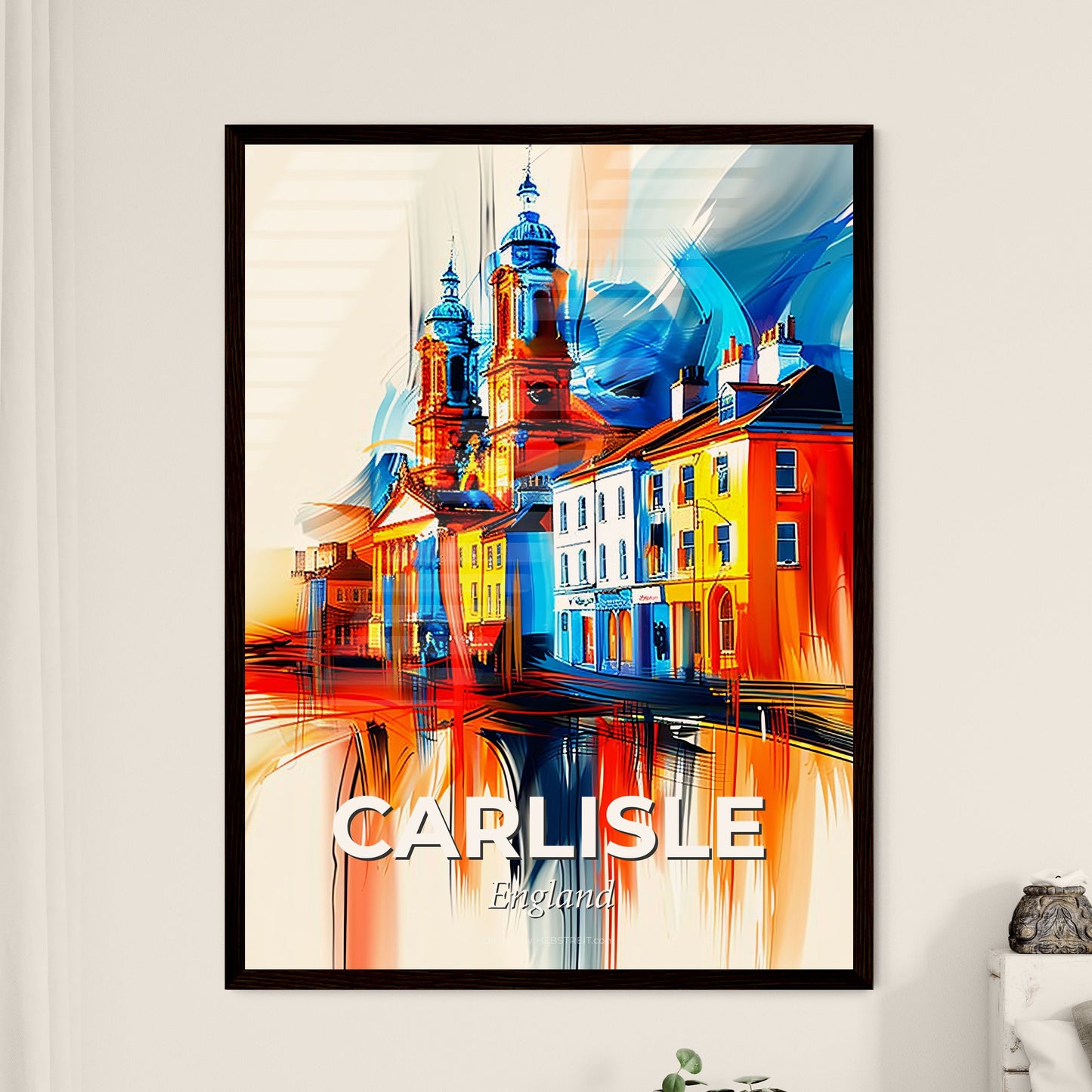 Vibrant Carlisle, England - A Colorful Painting Of Buildings