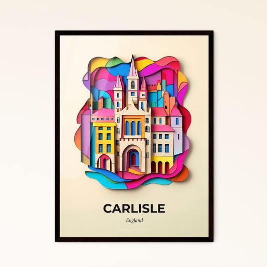 Vivid Carlisle, England - a colorful city with a clock tower in the middle