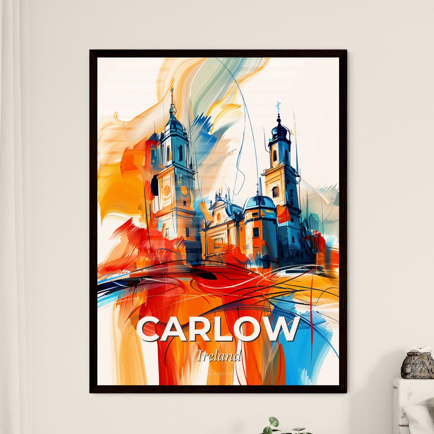 Vibrant Carlow, Ireland - A Painting Of A Building