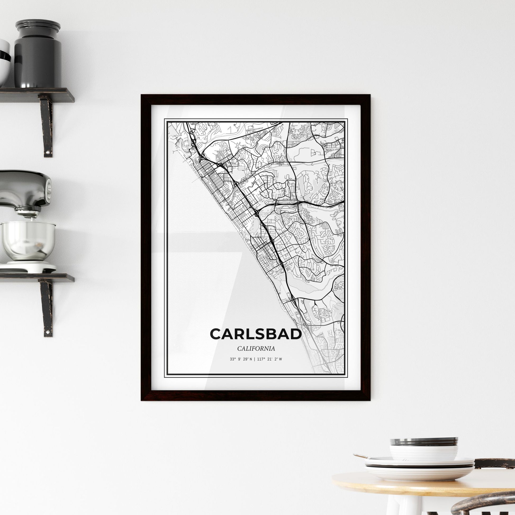 Carlsbad California - Minimal City Map